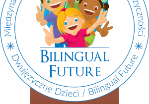Logo Międzynarodowego Programu Powszechnej Dwujęzyczności "Dwujęzyczne Dzieci"